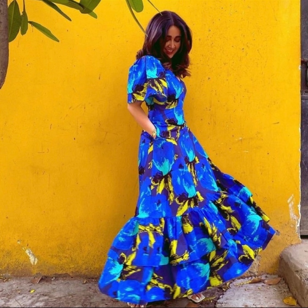 Christopher John Rogers Blue Target Dress